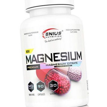 Магний цитрат Genius Nutrition Magnesium Citrate 90 капсул 20133 фото
