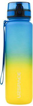 Пляшка для води Uzspace Frosted Gradient Waterbottle 3038 1 л жовто-блакитна 23422 фото