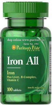 Комплекс заліза Iron All Iron 100 tabs 2956563824 фото