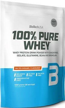Сиворотковий білок Biotach USA 100% Pure Whey 1000g солона карамель 2956574468 фото