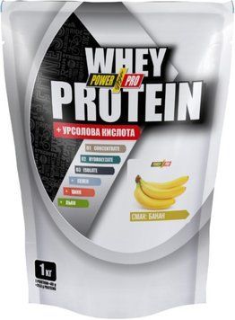 Сиворотковий білок Power Pro Whey Protein 1 кг банан 2500-02 фото