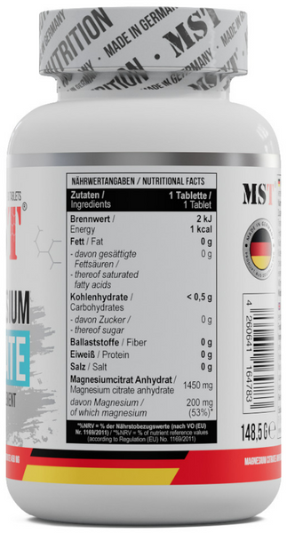Магний цитрат MST Magnesium Citrate 90 таб 22931 фото
