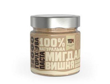 Мигдальна паста TOM 180 г з білим шоколадом та вишнею 11166 фото
