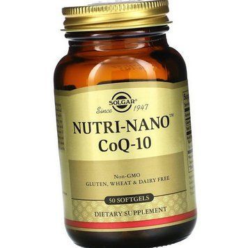 Коэнзим Q10 (Убихинон) Солгар Solgar Nutri-Nano CoQ-10 50 капсул 20687 фото