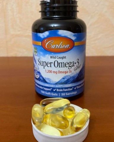 Омега 3 1200мг Carlson Labs Super Omega 3 100+30 капс Риб'ячий жир 11065 фото