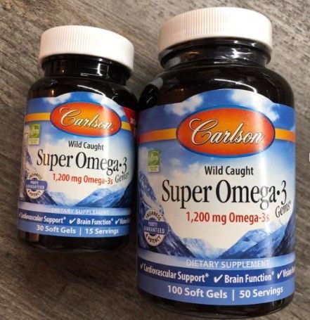 Омега 3 1200мг Carlson Labs Super Omega 3 100+30 капс Риб'ячий жир 11065 фото
