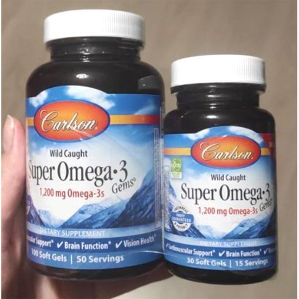 Омега 3 1200мг Carlson Labs Super Omega 3 100+30 капс Риб'ячий жир 11065 фото