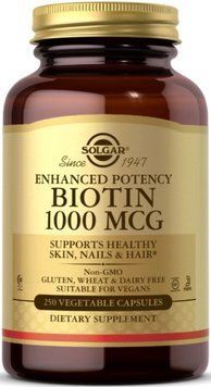 Біотин Solgar Biotin 1000 mcg 250 veg caps 20313 фото