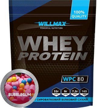 Концентрат сывороточного протеина Willmax Whey Protein 80 920 гр бабл гумм 10561-07 фото