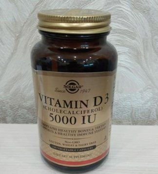 Вітамін Д3 (холекальциферол) Солгар Solgar Vitamin D3 5000 IU 240 вег капсул 18877 фото
