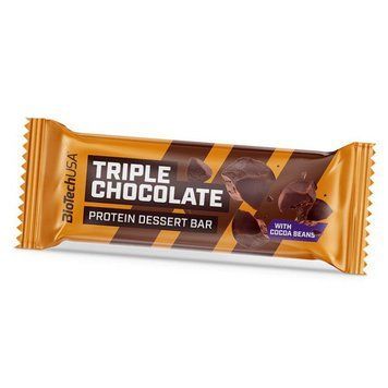 Протеїновий батончик Protein Dessert Bar 50г потрійний шоколад 20348 фото