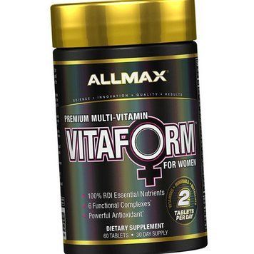 Витамины и минералы для женщин All Max Nutrition VitaForm for Women 60 таблеток 20145 фото
