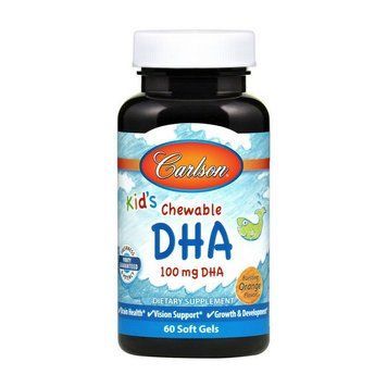 Омега 3 Carlson Kid's Chewable DHA 100 mg 60 гел капс 11037 фото