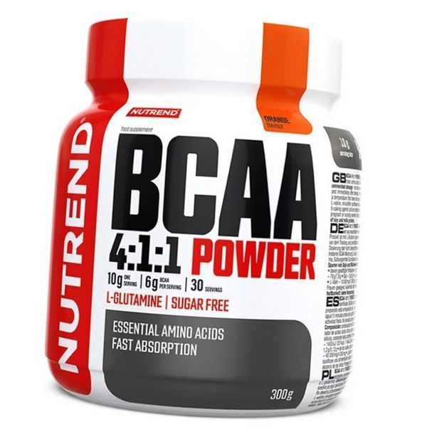 Амінокислоти БЦАА Nutrend BCAA 4:1:1 Powder 300г апельсин 22482 фото