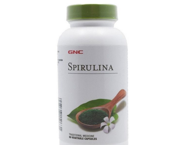 Порошок спіруліни GNC Spirulina 90 veg caps 19293 фото