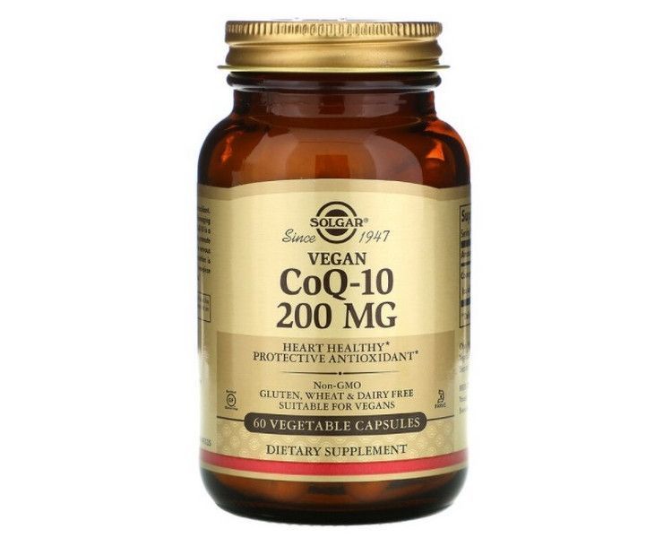 Коензим q10 (кофермент) Солгар Solgar CoQ-10 200 mg vegan 60 капсул 19074 фото