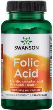 Фолиевая кислота Swanson Folic Acid 800 mcg 250 капс 2956574451 фото