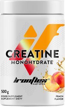 Креатин моногідрат для росту м'язів та витривалості IronFlex Creatine monohydrate 500 g персик 3028839830 фото
