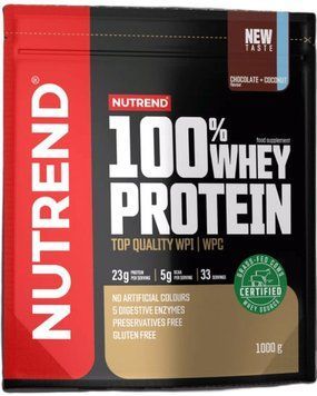 Протеин Nutrend 100% Whey Protein 1 кг шоколад-кокос 20620 фото
