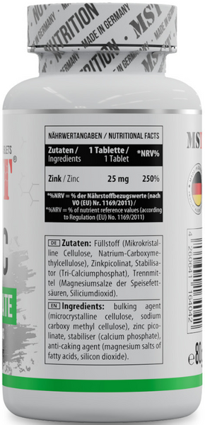 Цинк пиколинат MST Zinc Picolinate 100 таб 23166 фото