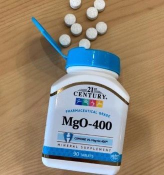 Кальцій карбонат та Магній 21st Century MgO-400 90 таблеток 20879 фото