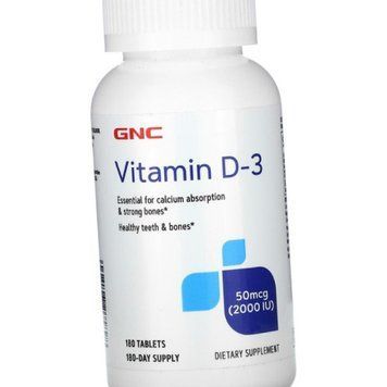 Вітамін Д3 GNC Vitamin D-3 2000 IU 180 таб 7392 фото