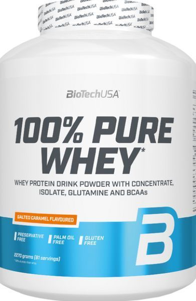 Протеїн Biotech USA 100% Pure Whey 2270g солона карамель 2956574470 фото