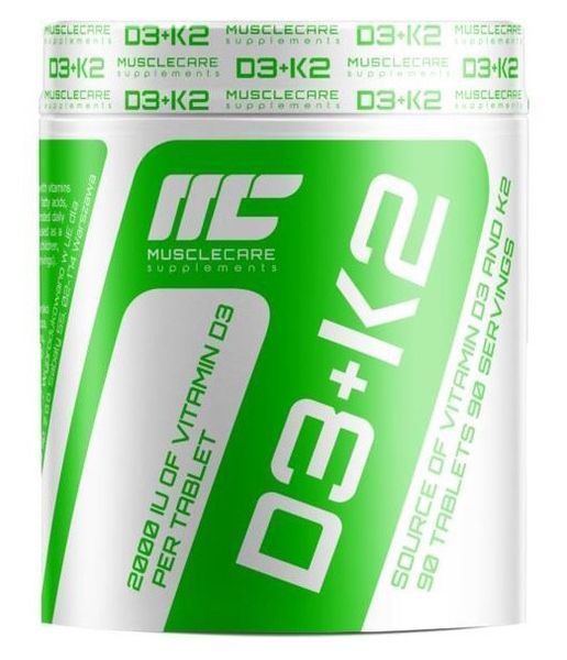 Вітамін Д3 + К2 Muscle Care D3+K2 90 таблеток 20137 фото