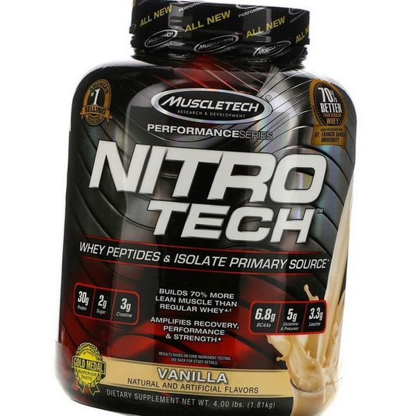 Сывороточный протеин изолят (белок) Nitro Tech Performance 1,8 кг 1874 фото