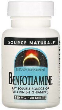 Бенфотиамин (Витамин B1) Source Naturals Benfotiamine 150 mg60 таб 23477 фото