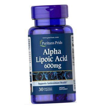 Антиоксидант Puritan's Pride Alpha Lipoic Acid 600 mg 30 капсул 22405 фото