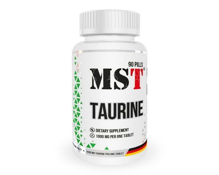 Таурин аминокислота MST Taurine 1000 mg 90 таблеток 19444 фото