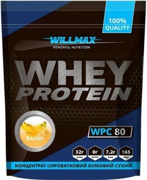 Протеин Willmax Whey Protein 80 920 гр банан 10561-15 фото