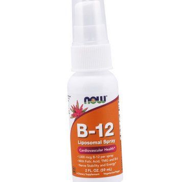 Вітамін Б12 спрей NOW B-12 Liposomal Spray 59 мл Ціанокобаламін 20685 фото