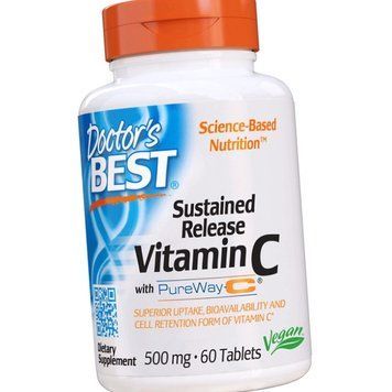 Витамин C 500 Sustained Release Vitamin C with PureWay-C 60 таблеток 19122 фото