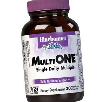 Вітаміни і мінерали Bluebonnet Nutrition Multi ONE 30 капсул вег 19738 фото