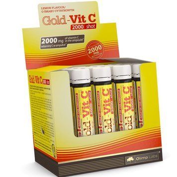 Рідкий вітамін С OLIMP Gold-Vit C 2000 shot 25 мл лимон 10шт 18878 фото