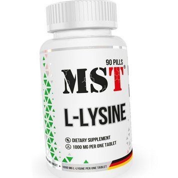 Л-лизин аминокислота MST L-Lysine 1000 mg 90 таблеток 19447 фото