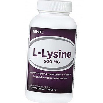 Л-лизин GNC L-LYSINE 500 100 таблеток 833 фото