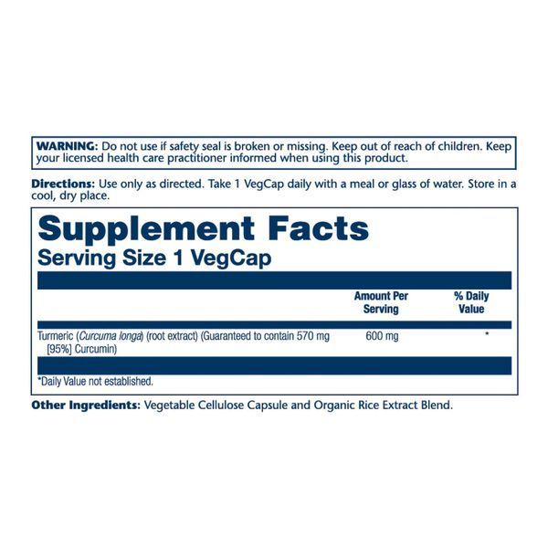 Экстракт куркумы Solaray Turmeric Root Extract One 600mg 30 раст капс 2964301571 фото