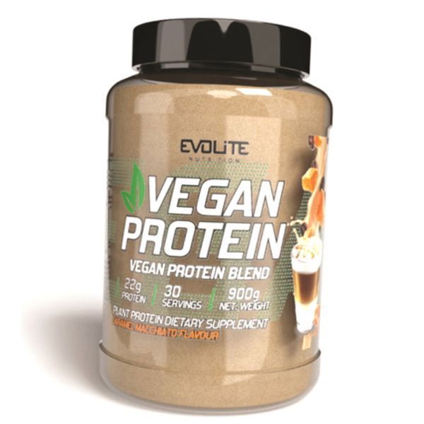 Комплексный растительный протеин Evolite Nutrition Vegan Protein 900г Кофе с карамелью 22153 фото
