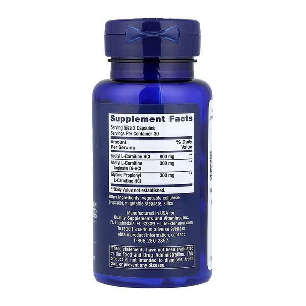 Карнитин Life Extension Optimized Carnitine 60 капс 3028845936 фото