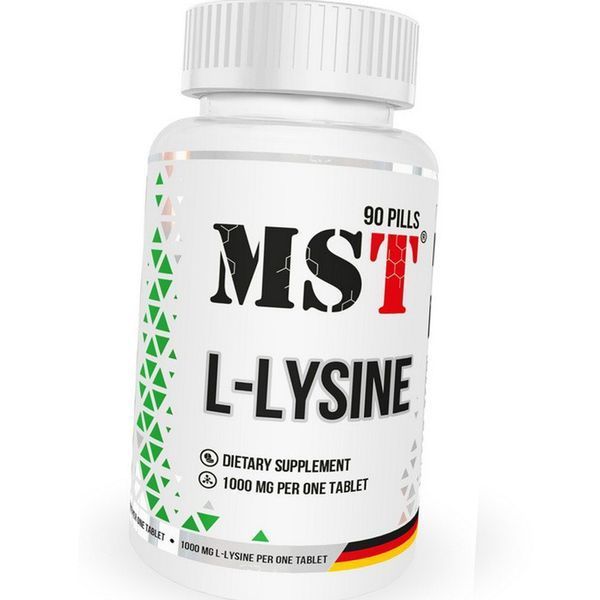 Л-лизин аминокислота MST L-Lysine 1000 mg 90 таблеток 19447 фото
