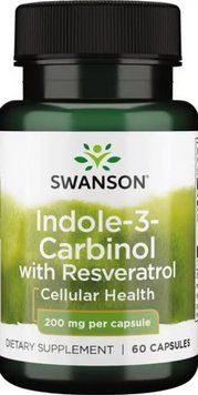 Индол-3-карбинол Swanson Indole-3-Carbinol with Resveratrol 200mg 60 капс 2956575285 фото