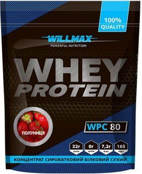 Сиворотковий концентрат Willmax Whey Protein 80 920 гр полуниця 10561-16 фото