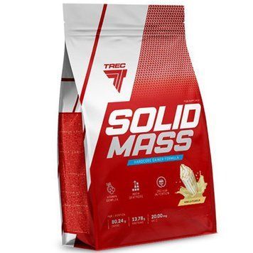 Високовуглеводний гейнер для набору ваги Trec Nutrition Solid Mass 3000 г 5729 фото