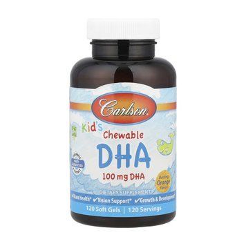 Омега-3 для дітей Carlson Labs Kids Chewable DHA 120 гел капс апельсин 2956574378 фото
