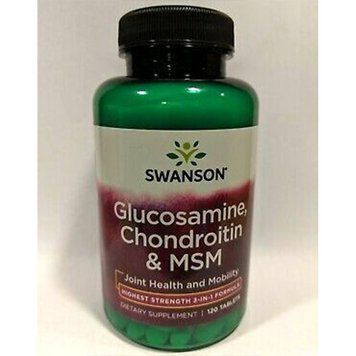 Глюкозамін хондроітин МСМ Swanson Glucosamine Chondroitin MSM 120 таб Для суглобів і зв'язок 19523 фото