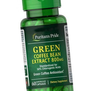Екстракт зеленої кави Puritan's Pride Green Coffee Bean Extract 800 mg 60 капсул 20207 фото