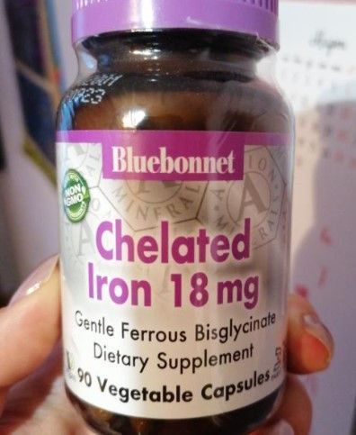 Железо Bluebonnet Nutrition Chelated Iron 18 mg 90 veg caps 19747 фото